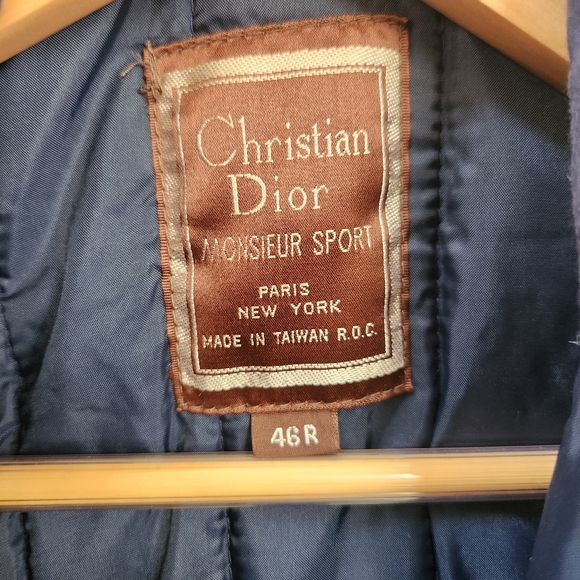 Vintage Christian Dior Monsieur Sport Navy Coat Men's 46R - Picture 4 of 8